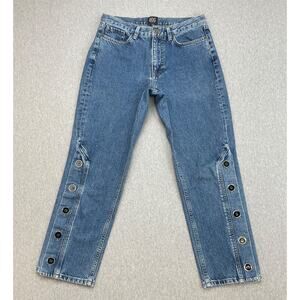 BDG‎ Urban Outfitters Jeans Womens 2 (26) Blue 100% Cotton Button Leg